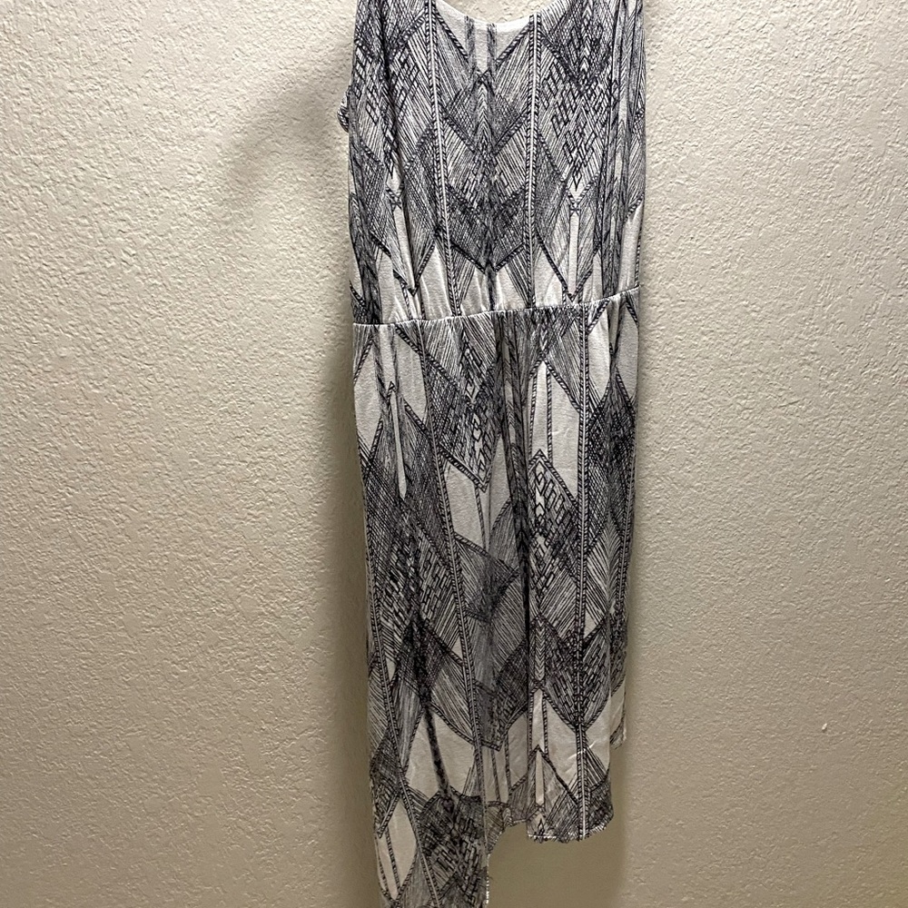 Asymmetrical geometric pattern dress - Small